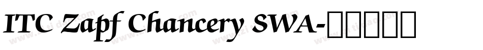 ITC Zapf Chancery SWA字体转换